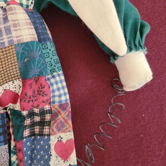 Handcrafted Large Floppy Country Calico Bunny Rabbit Patchwork Country Bunny - Picture 4 of 10